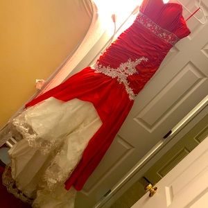Red mermaid dress